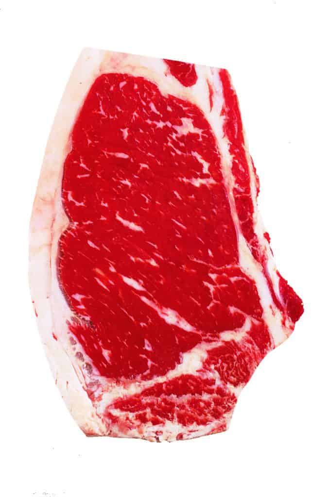 Moderate marbled choice steak
