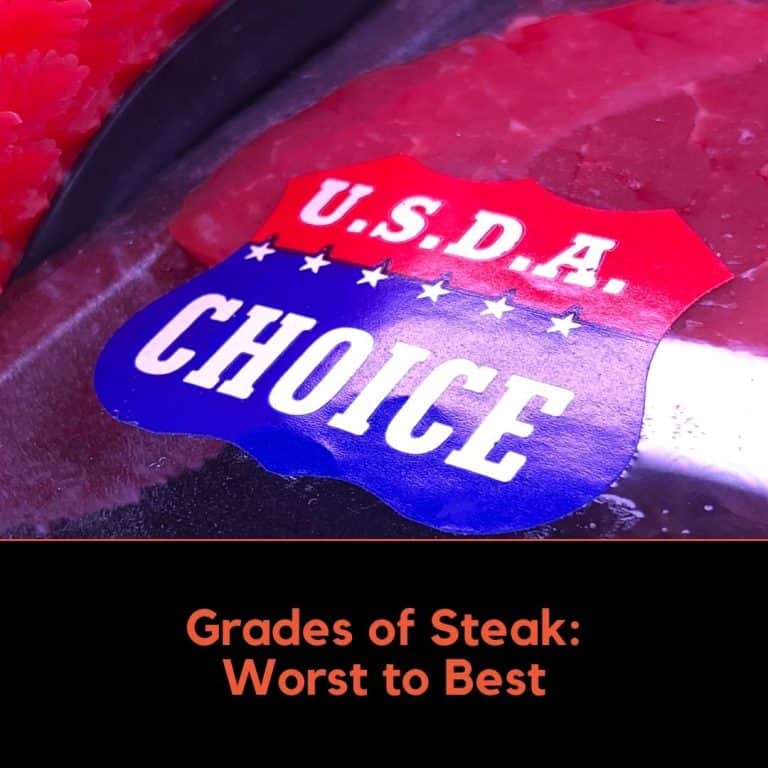 USDA Choice Label. Grades of Steak from worst to best