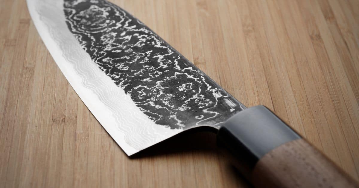 Traditional Japanese Damascus Deba knife
