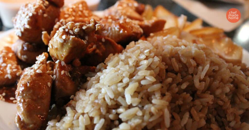 Hibachi vs Teriyaki; Hibachi Chicken with Fried Rice